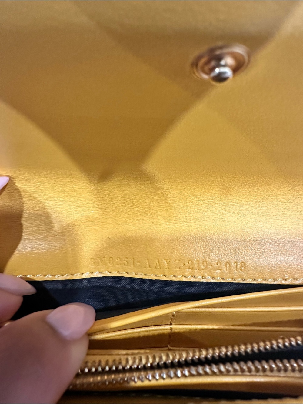 Fendi Roma Yellow Leather Continental Wallet - Picture 6 of 13
